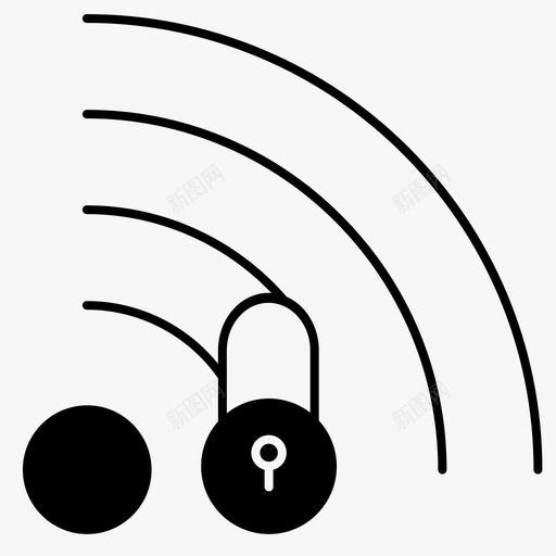 安全互联网锁定图标svg_新图网 https://ixintu.com 互联网 安全 安全wifi 锁定