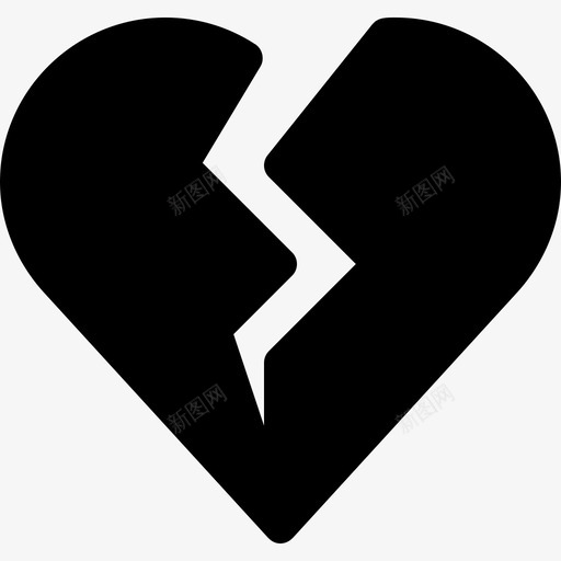 破碎的心人际关系2充满图标svg_新图网 https://ixintu.com 人际关系2 充满 破碎的心