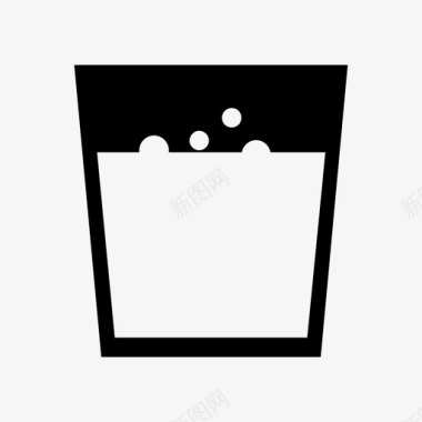 一杯水碳酸水清洁图标图标