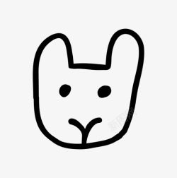 白色兔子贴纸兔子动物洞穴图标高清图片