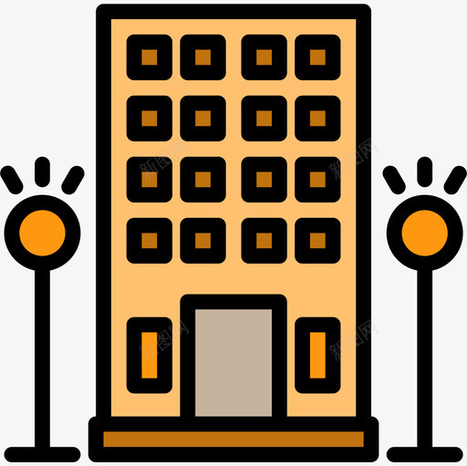 建筑28号楼线颜色图标svg_新图网 https://ixintu.com 28号楼 建筑 线颜色