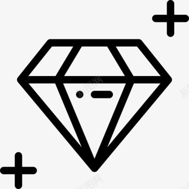 钻石营销seo14线性图标图标