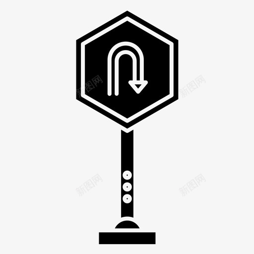 转弯标志交通标志图标svg_新图网 https://ixintu.com u形转弯牌 交通标志 交通标志牌 标志 转弯