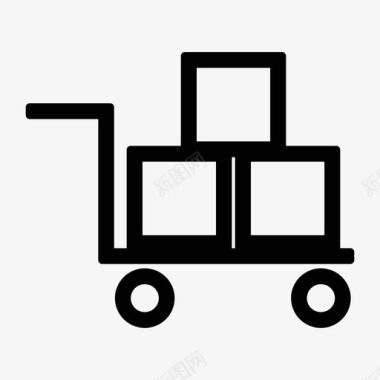 购物车配送包裹发送发货图标图标