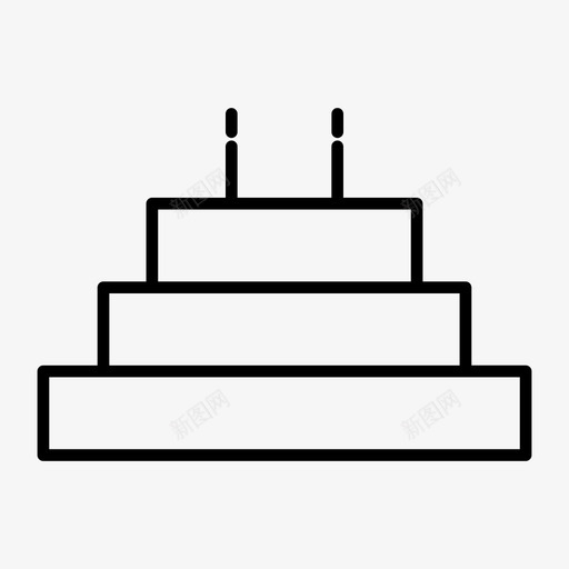 生日蛋糕庆祝甜点图标svg_新图网 https://ixintu.com 厨房和食物 庆祝 甜点 生日蛋糕