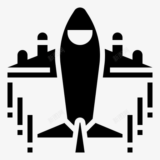 空运货物飞机运输图标svg_新图网 https://ixintu.com 交货标志 空运货物 车辆 运输 飞机