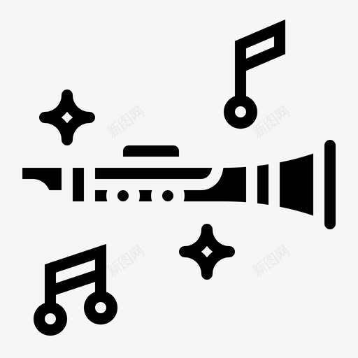 单簧管音乐管弦乐队图标svg_新图网 https://ixintu.com 单簧管 泰拳 管乐器 管弦乐队 音乐