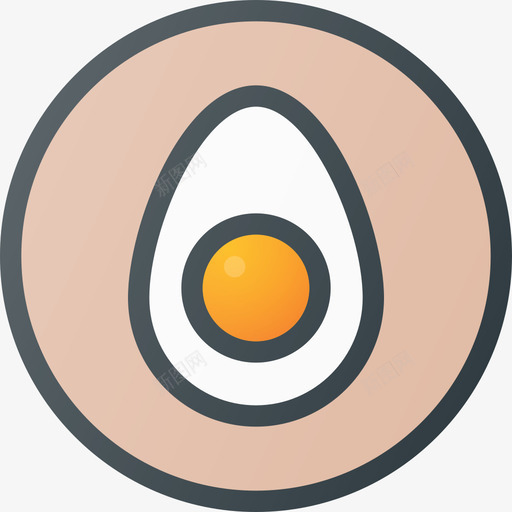 鸡蛋有机食品2原色图标svg_新图网 https://ixintu.com 原色 有机食品2 鸡蛋