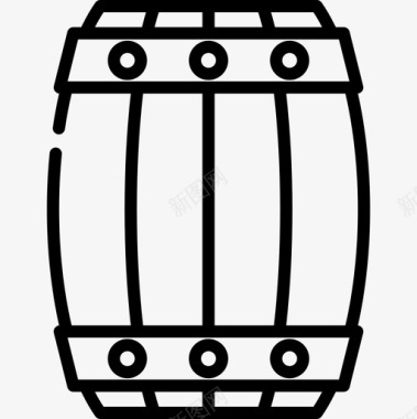 桶啤酒节30直线型图标图标