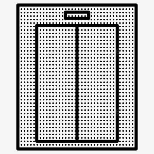 电梯门门虚线图标svg_新图网 https://ixintu.com 电梯 门 门虚线