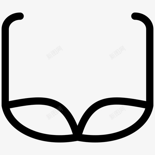 眼镜时尚与服装轮廓图标svg_新图网 https://ixintu.com 时尚与服装轮廓 眼镜