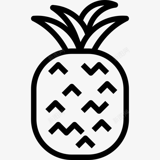菠萝水果和蔬菜11直生图标svg_新图网 https://ixintu.com 水果和蔬菜11 直生 菠萝