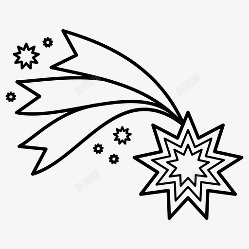 流星彗星飞行图标svg_新图网 https://ixintu.com 彗星 星体轨迹 星尘坠落 流星 陨石 飞机轨迹 飞行