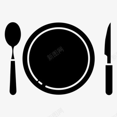 食物刀饭图标图标