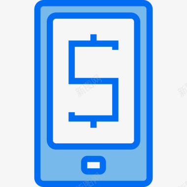 智能手机金融94蓝色图标图标