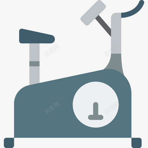 固定自行车健身器材15平板图标svg_新图网 https://ixintu.com 健身器材15 固定自行车 平板