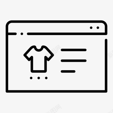 网站衬衫店购物商店图标图标
