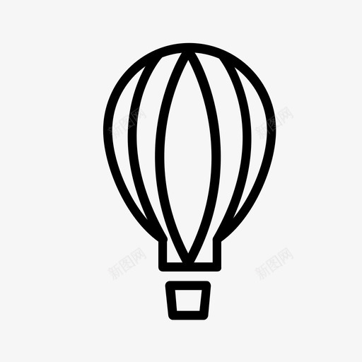Hot Air Balloonsvg_新图网 https://ixintu.com Hot Air Balloon 线性 扁平 单色 简约 交通