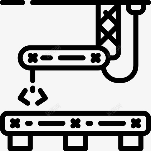 机械臂工业42线性图标svg_新图网 https://ixintu.com 工业42 机械臂 线性