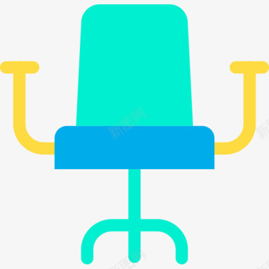 办公椅家具91扁平图标图标