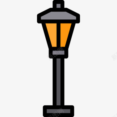 灯柱灯6线颜色图标图标