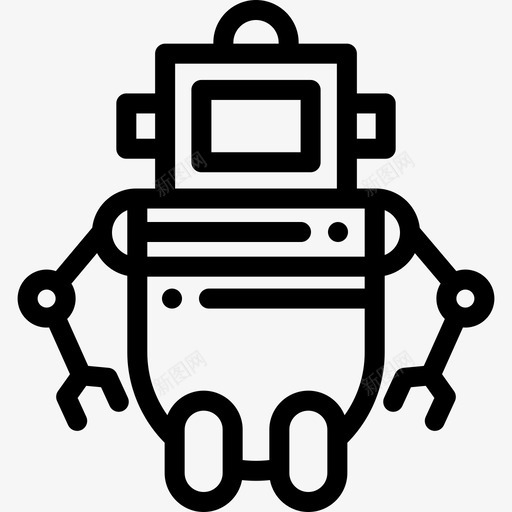 机器人科幻小说5直线型图标svg_新图网 https://ixintu.com 机器人 直线型 科幻小说5
