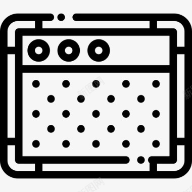 放大器风景艺术17线性图标图标