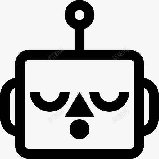 可爱的机器人睡着了化身表情符号图标svg_新图网 https://ixintu.com 化身 可爱的机器人睡着了 机器 表情符号
