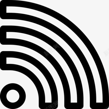 Wifi信号硬件10线性图标图标