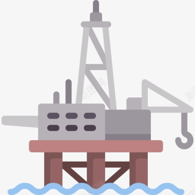石油平台工业29平坦图标图标