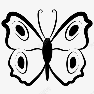 蝴蝶符号蝴蝶图案恶魔图标图标