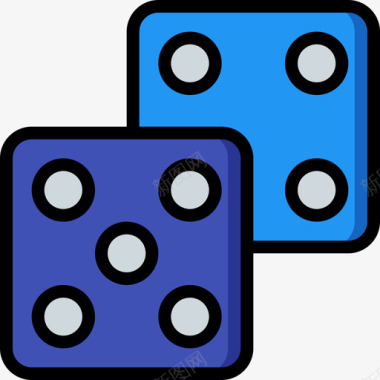 骰子游戏开发5线颜色图标图标