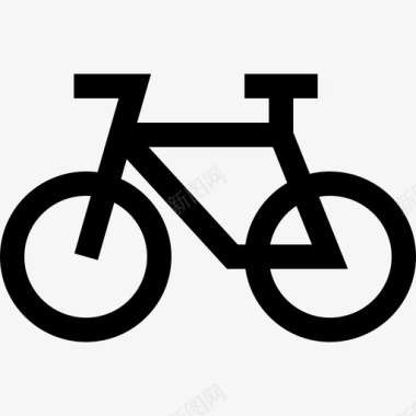 自行车自由时间3线性图标图标