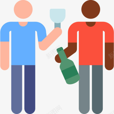 饮酒派对图案2颜色图标图标