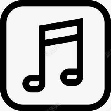 音乐苹果logos6线性图标图标