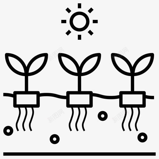 水培农业未来图标svg_新图网 https://ixintu.com 农业 无土 未来 未来农业 水培