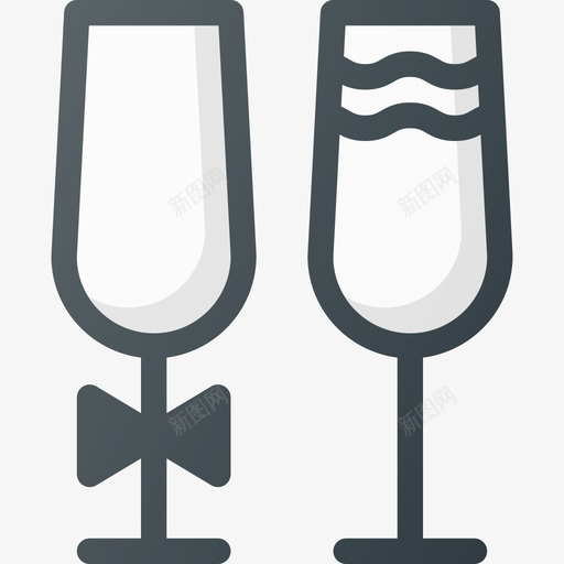 香槟婚礼69线性颜色图标svg_新图网 https://ixintu.com 婚礼69 线性颜色 香槟