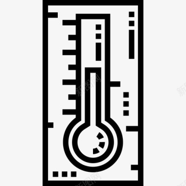 温度计桑拿房21线性图标图标