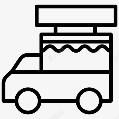 餐车吃饭快餐图标图标