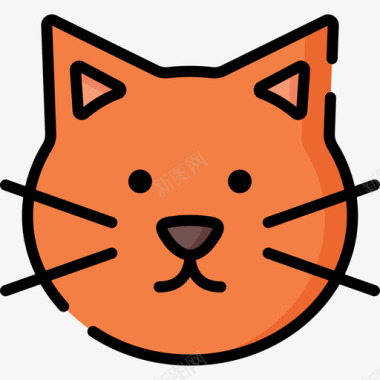 猫宠物店14线性颜色图标图标