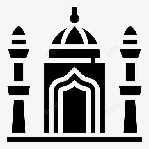 jamamasjid建筑地标图标svg_新图网 https://ixintu.com jamamasjid landmark2glyph 地标 建筑