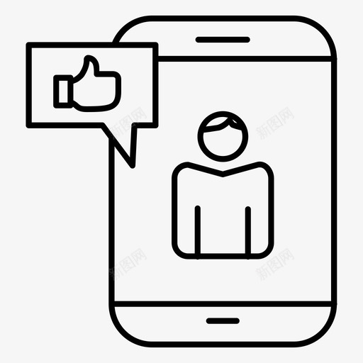 留言电话手机图标svg_新图网 https://ixintu.com 手机 电话 留言 竖起大拇指 视频通话 评论