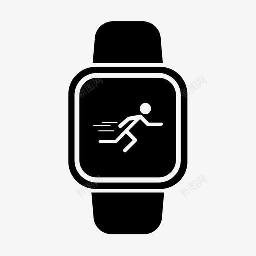 智能手表训练运动跑步图标svg_新图网 https://ixintu.com 智能手表功能 智能手表训练 跑步 运动
