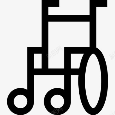 轮椅医疗器械14线性图标图标
