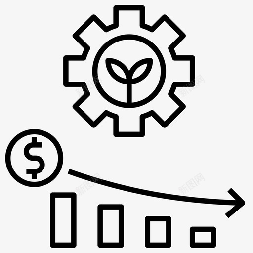 低成本生产农业货币图标svg_新图网 https://ixintu.com 低成本生产 农业 未来农业 货币