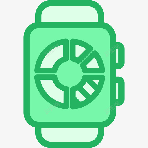 智能手表分析8线性绿色图标svg_新图网 https://ixintu.com 分析8 智能手表 线性绿色