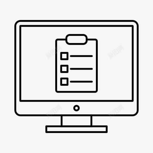 列表检查表文档图标svg_新图网 https://ixintu.com lcd 列表 待办事项 教育 文档 检查表