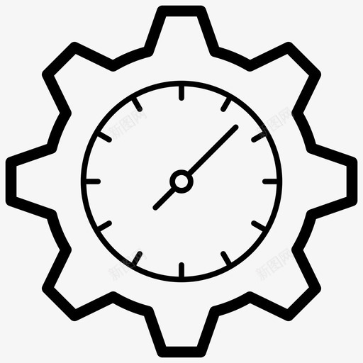 时间管理数据管理数据可视化图标svg_新图网 https://ixintu.com 搜索引擎优化和网络线路图标 数据可视化 数据管理 时间分析 时间管理 齿轮时钟
