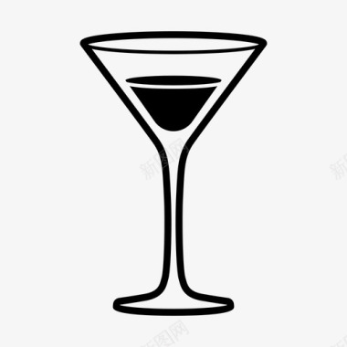 马提尼杯酒精饮料图标图标