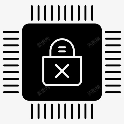 集成电路处理器图标svg_新图网 https://ixintu.com 集成电路处理器